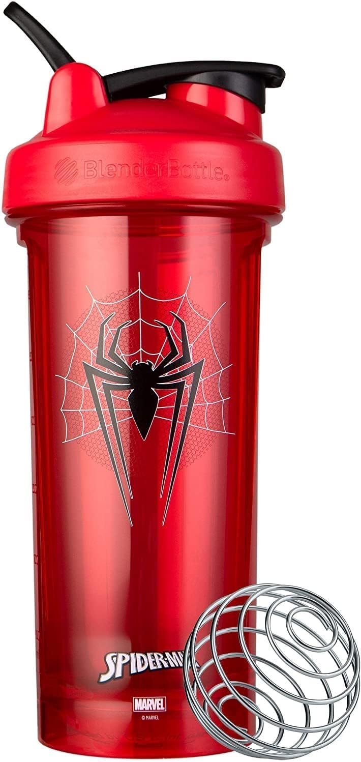 Marvel Shaker Bottle Pro Series Perfect for Protein Shakes and Pre Workout, 28-Ounce, Spider-Man Web